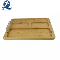 Home Multifunction Ceramic Plate With Wooden Dish